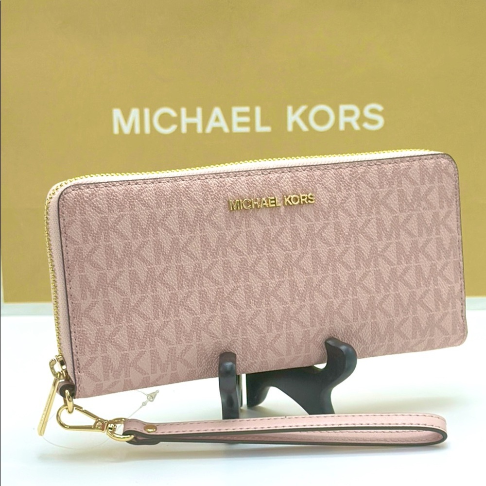Michael Kors Blush Pink Logo Wristlet